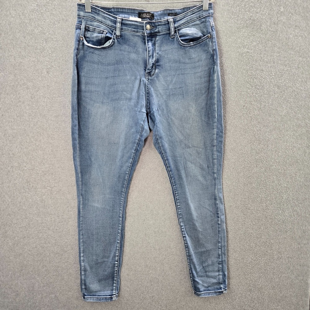 Judy Blue Women Jeans 15 32 Blue Denim Skinny Fit Pockets High Rise Spandex